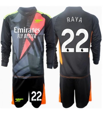 Arsenal David Raya #22 Målvakt Tredje Kläder Barn 2024-25 Långärmad (+ Korta byxor)